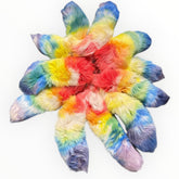 Authentic Rainbow Coloured Fox Tail Keychain